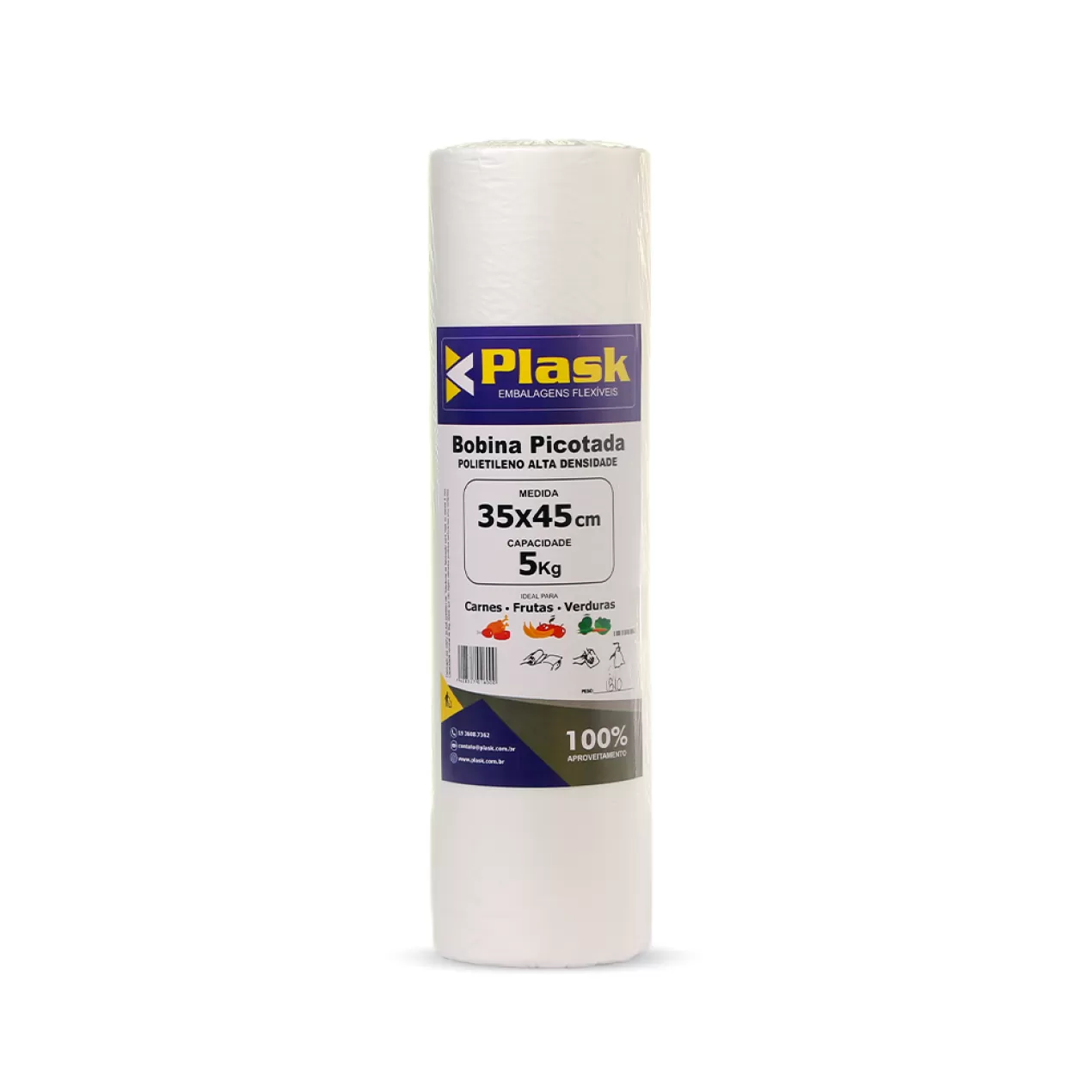 Imagem do produto Bobina Picotada Plask 35X45X0,004 Kg