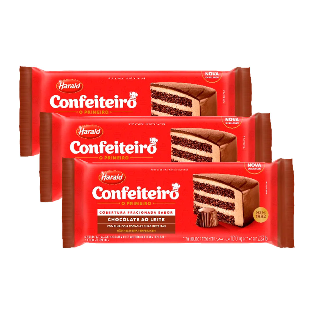 Imagem do produto Cobertura Barra Harald Confeiteiro 1,010K - Ao Leite