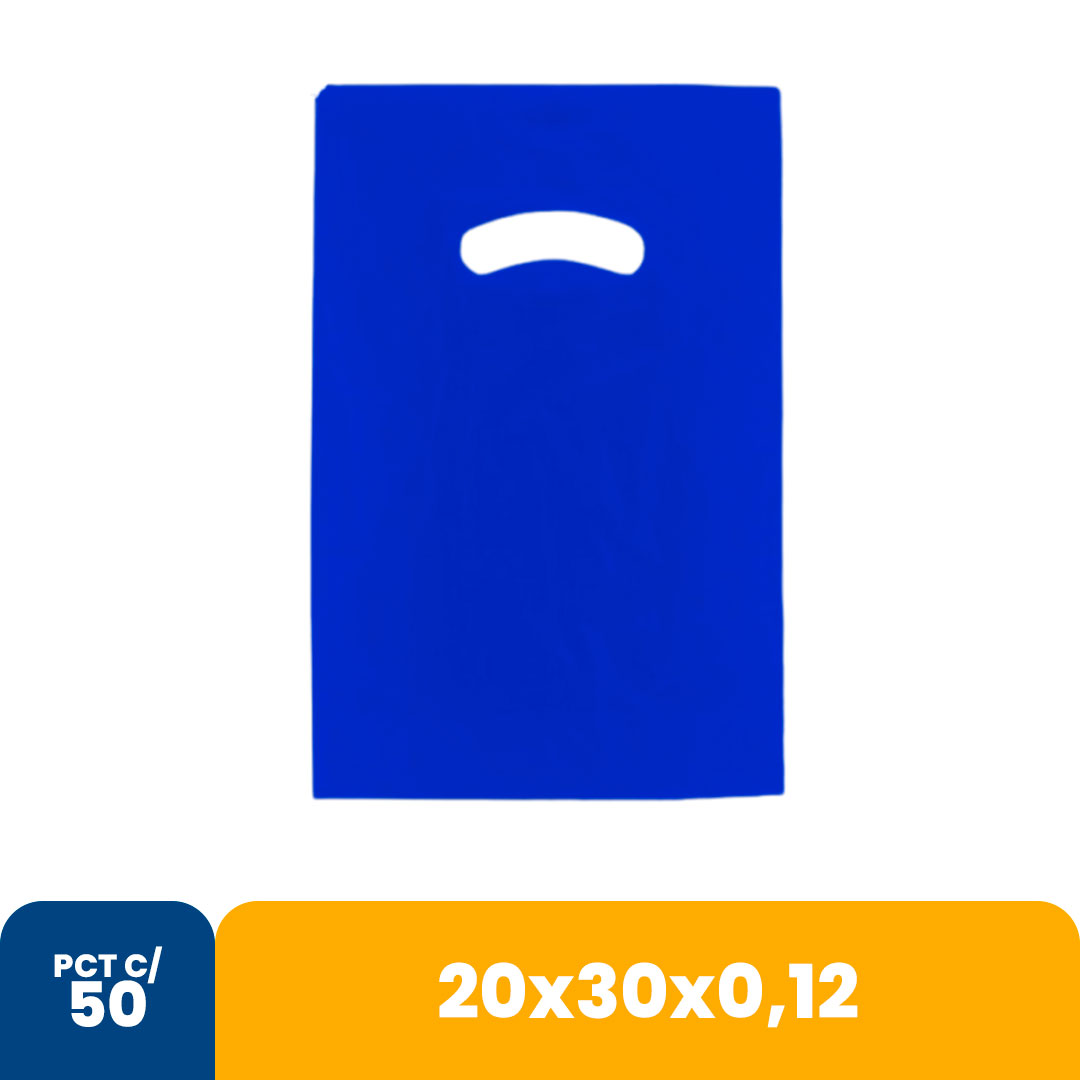 Imagem do produto Sacola Color 20 X30 X0,12 Alca Vazada C/50 - Azul