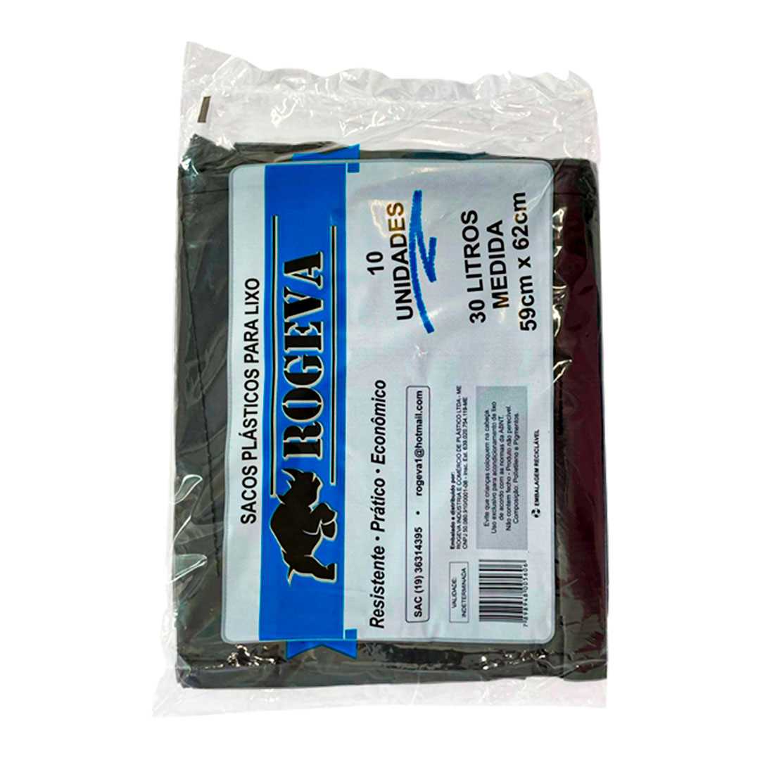 Imagem do produto Saco Lixo Almofada 30L Fd/10 Pc/10 Rogeva