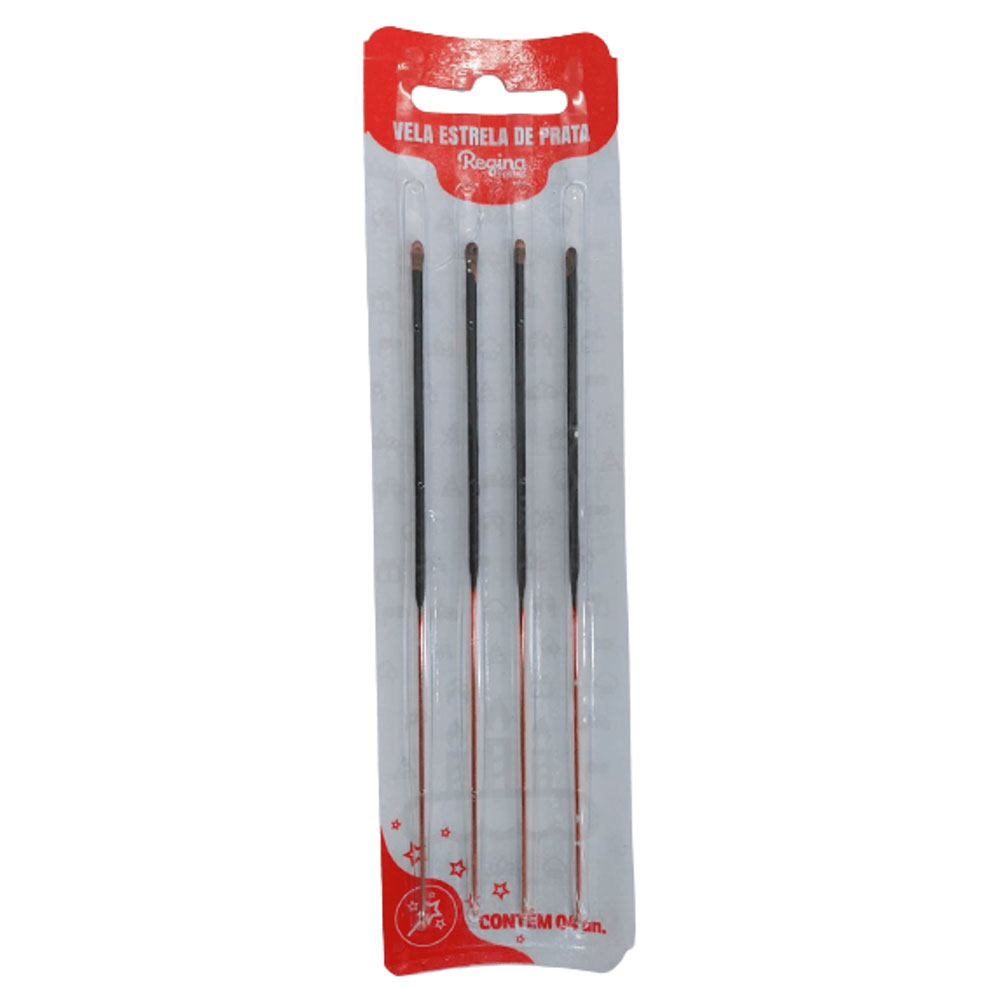 Imagem do produto Vela Estrela Regina Com 4 - Prata