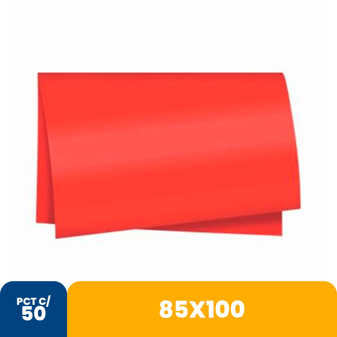 Imagem do produto Celofane Poli Liso Incolor 85x100cm Com 50 - Vermelho