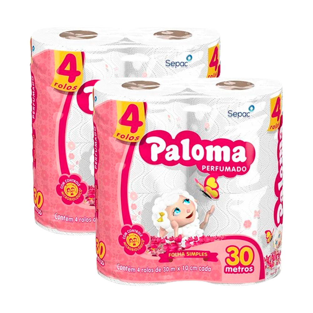 Imagem do produto Papel Higiênico Paloma F Simples 30m 16x4 - Perfumado