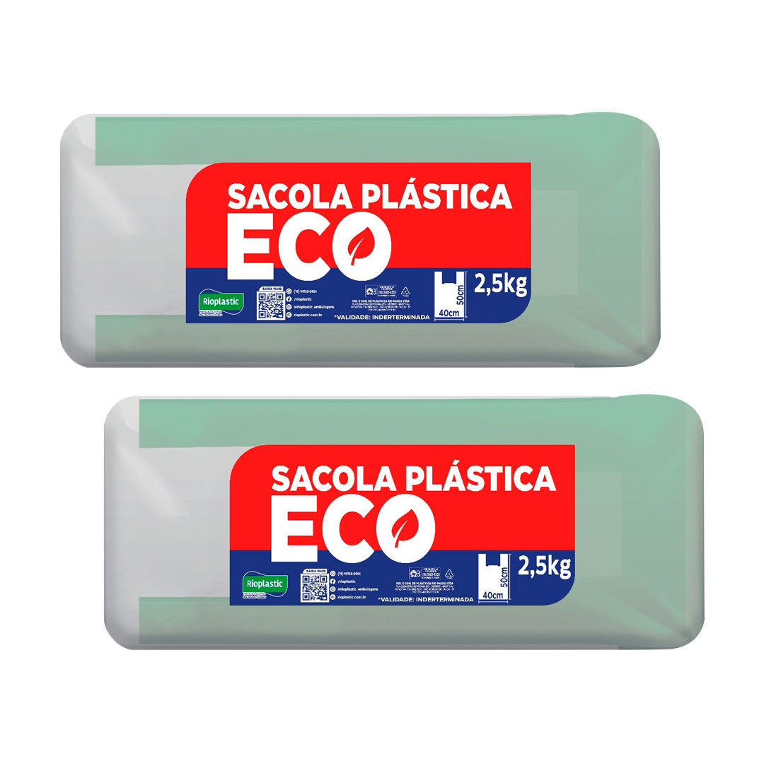 Imagem do produto Sacola Rioplastic 40x50 Verde Eco