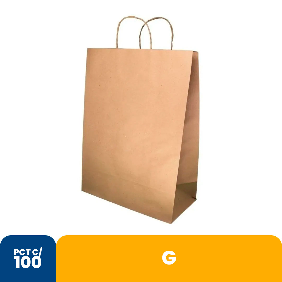 Imagem do produto Sacola Kraft Natural G Com 100 Kambe