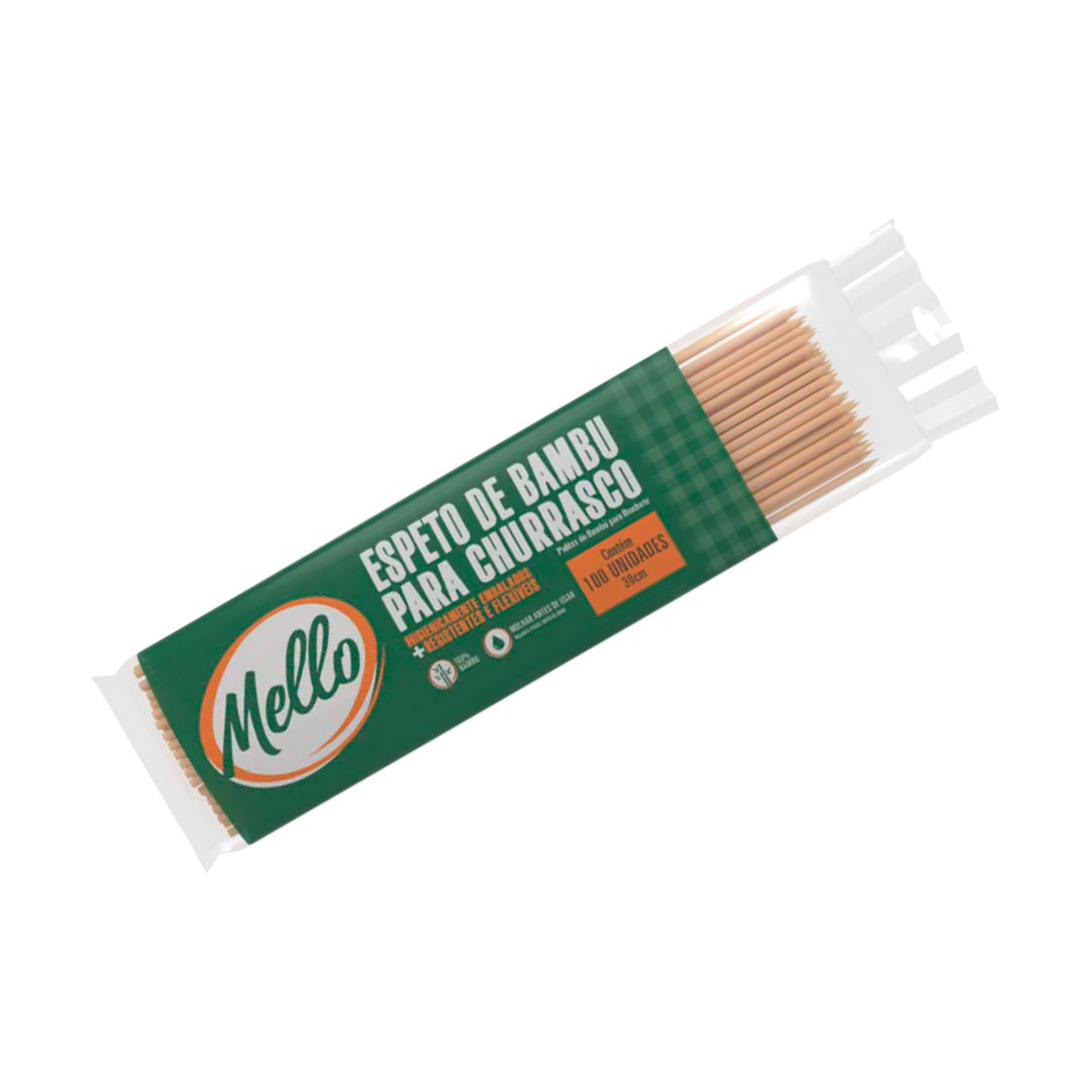 Imagem do produto Espeto Bambu 30cm Mello C/100 Un