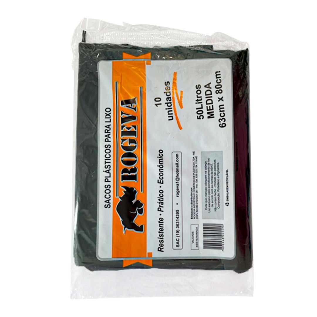 Imagem do produto Saco Lixo Almofada 50L Fd/10 Pc/10 Rogeva