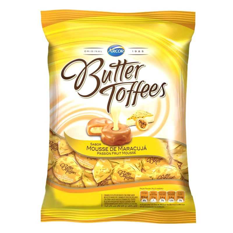 Imagem do produto Bala Mastigavel Butter Toffe 500g - Maracujá