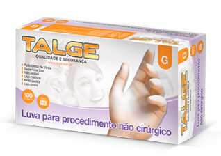Imagem do produto Luva Viniflex TPE Transparente Talge com 100 unidades - M