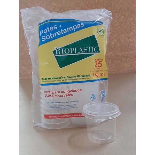 Imagem do produto Kit Pote/Sobre-Tampa 140ml 40X25 Riopla