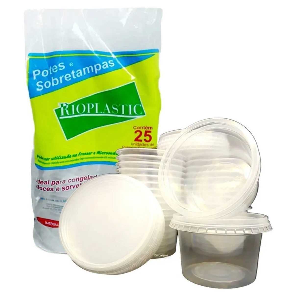 Imagem do produto Kit Pote/sobre-tampa Rio 500 Ml 12x25