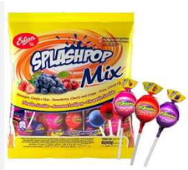 Imagem do produto Pirulito Splashpop 600g Erlan - Sortido