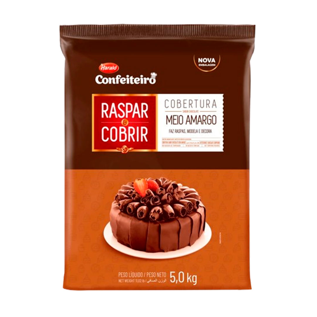 Imagem do produto Cobertura Harald Raspar E Cobrir 5Kg - Meio Amargo