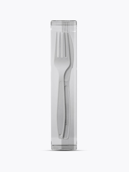 Imagem do produto Kit Garfo E Faca Master Cx/10 C/50 Plasti - Cristal