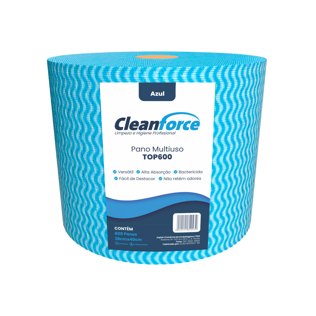 Imagem do produto Pano Multiuso T600 28cm Cleanforce - Azul