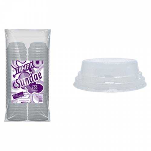 Imagem do produto Tampa para Copo Sundae Cx/30 C/100 Rioplast