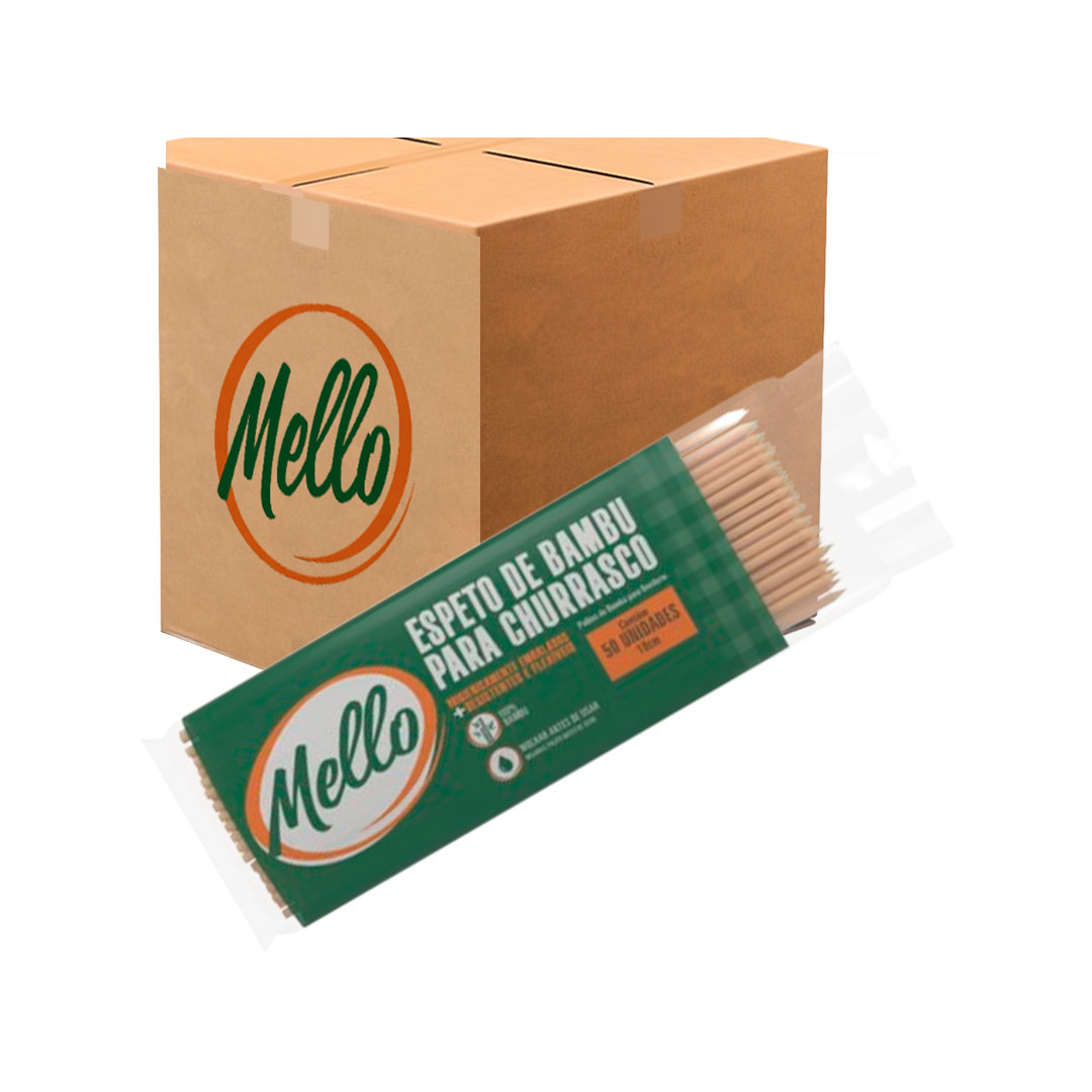 Imagem do produto Espeto Bambu 18cm Mello C/50 Un