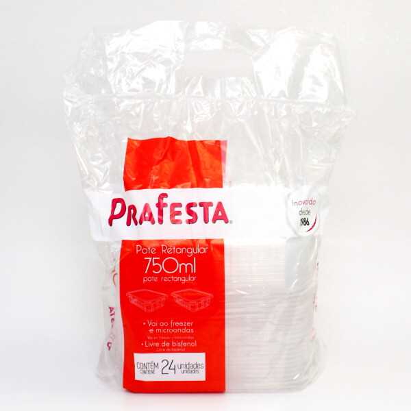 Imagem do produto Pote Retang 750ml C/Tampa 06X24