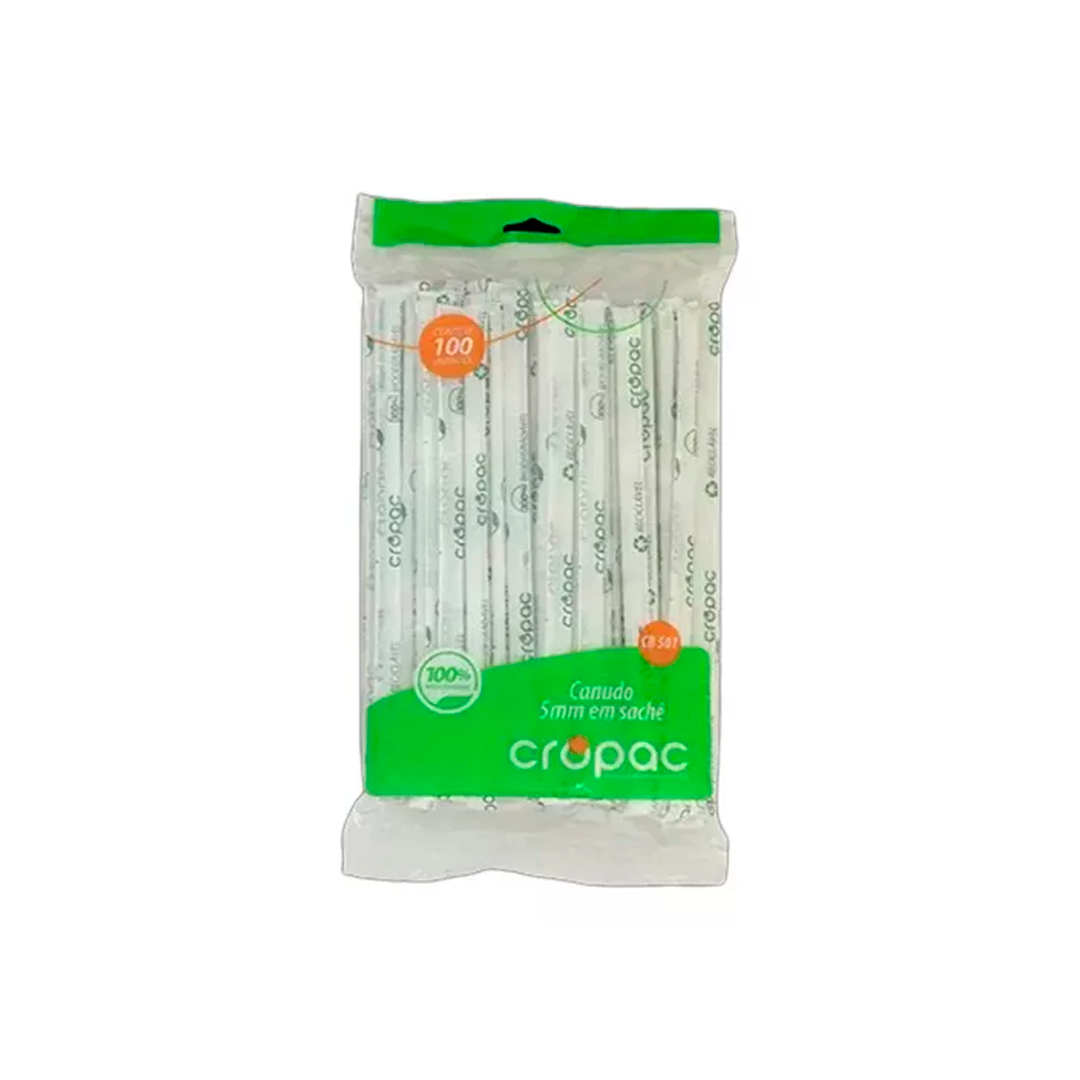 Imagem do produto Canudo Biodegradávelcb-501 Sachê 205x5mm 30x100