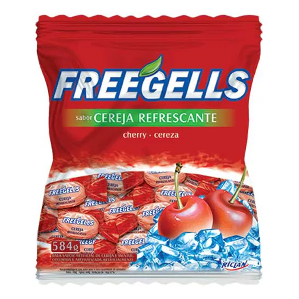 Imagem do produto Bala Dura Freegells 475g - Cereja