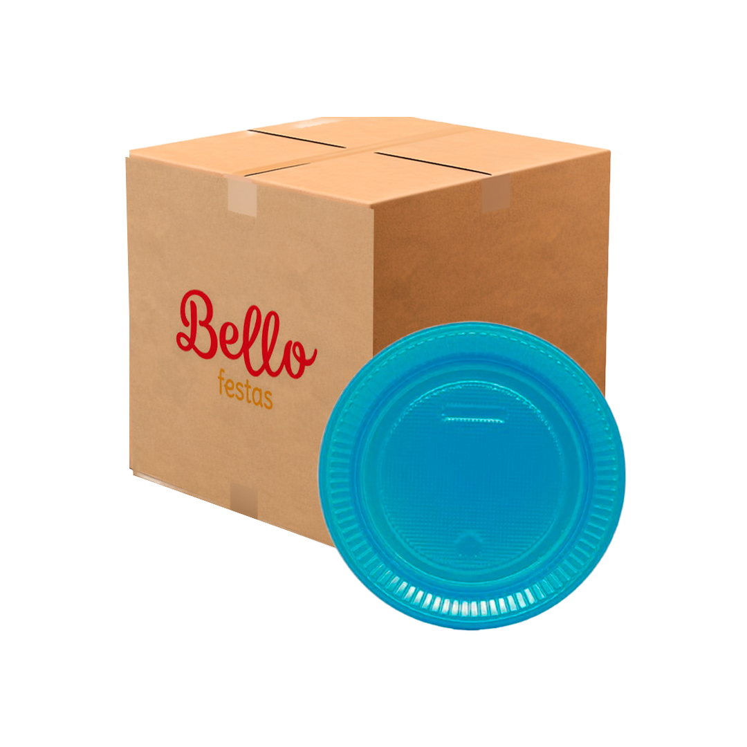 Imagem do produto Prato Plástico Pr 15 50x10 Bello Festa - Azul Neon