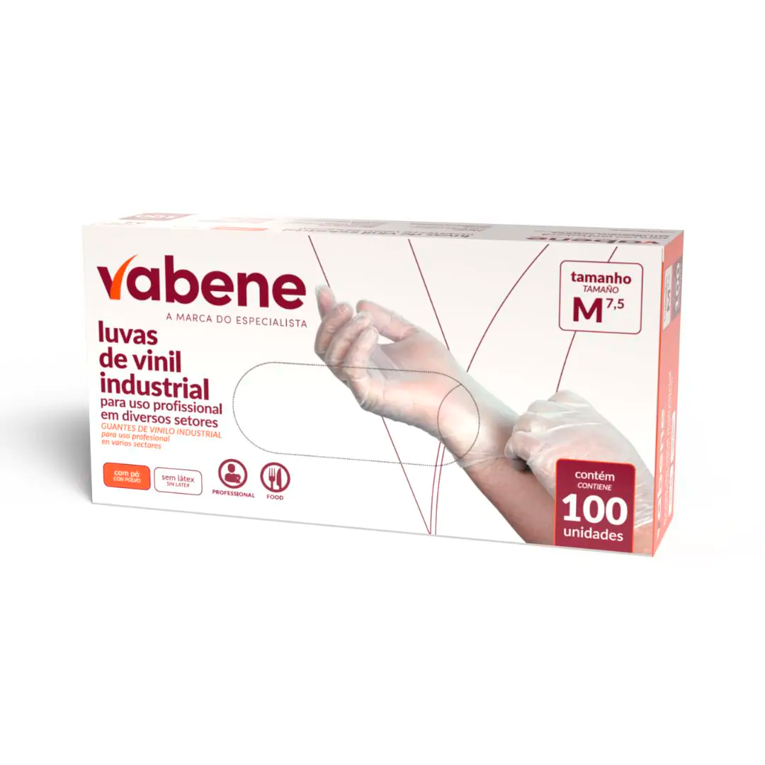 Imagem do produto Luva Vinil C/Pó Vabene 10X100 - M