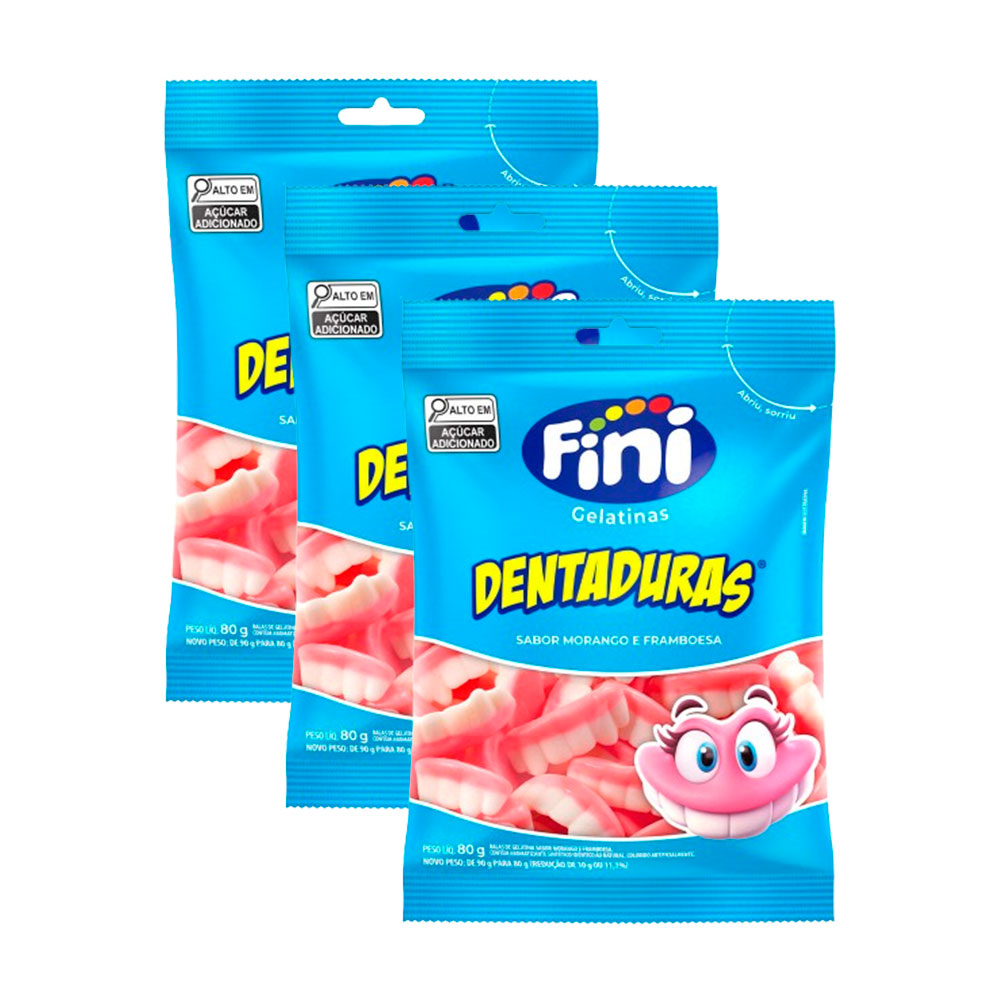 Imagem do produto Bala De Gelatina Fini 80g - Dentaduras