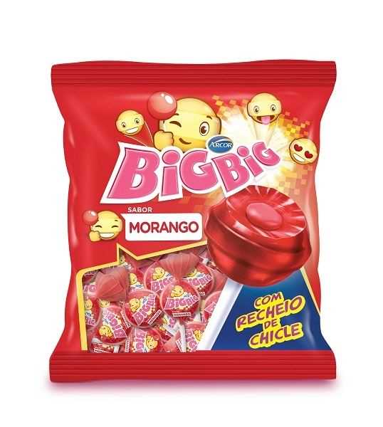 Imagem do produto Pirulito Chicle Big Big 500g - Morango