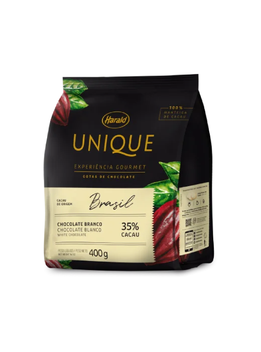 Imagem do produto Chocolate Gotas Harald Unique 400G - Branco 35%